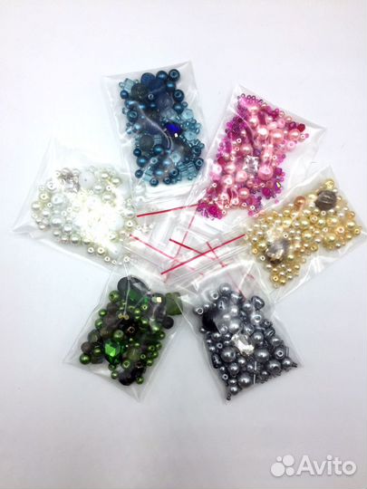 Бусины, жемчуг, бисер для рукоделия