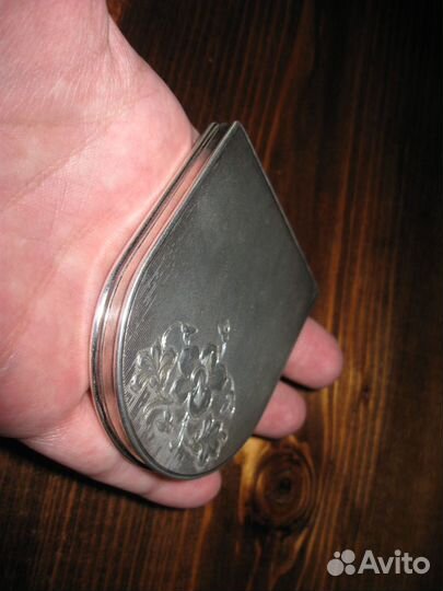 Пудреница серебро 925 пр клеймо мастера вензель