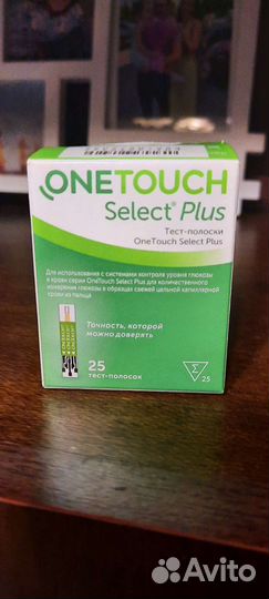 Тест полоски onetouch select plus 25 шт