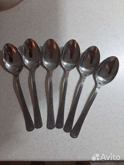 Ложки вилки нерж/мнц/золото