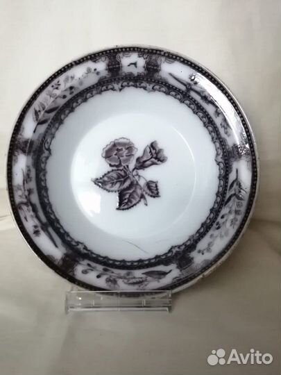 Миска фаянс 19в, клеймо Кузнецова