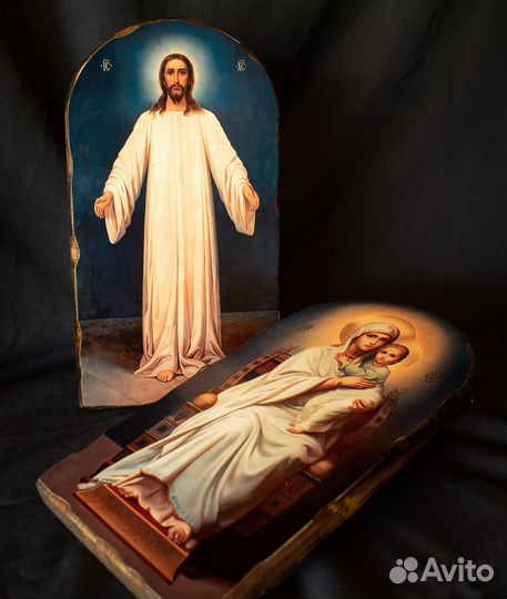 Венчальная пара. Богоматерь Кипрская и Спаситель