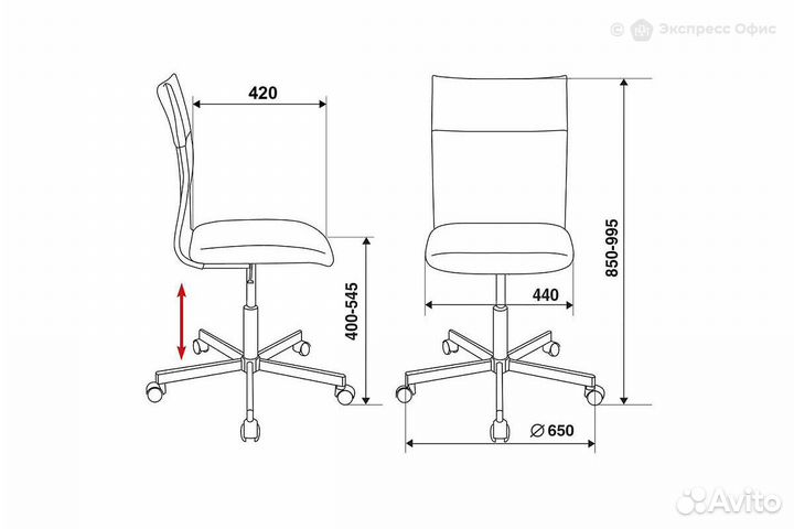 Кресло офисное Бюрократ CH-1399/blue