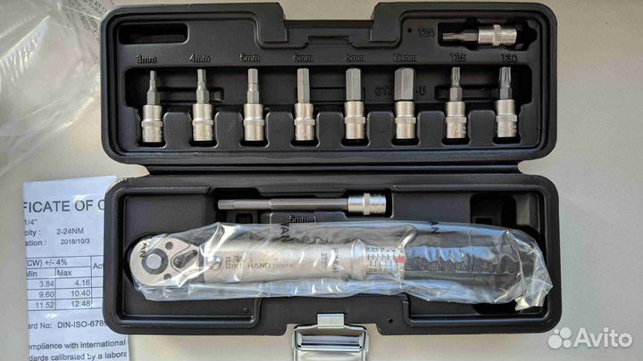 Динамометрический ключ Bikehand с набором головок