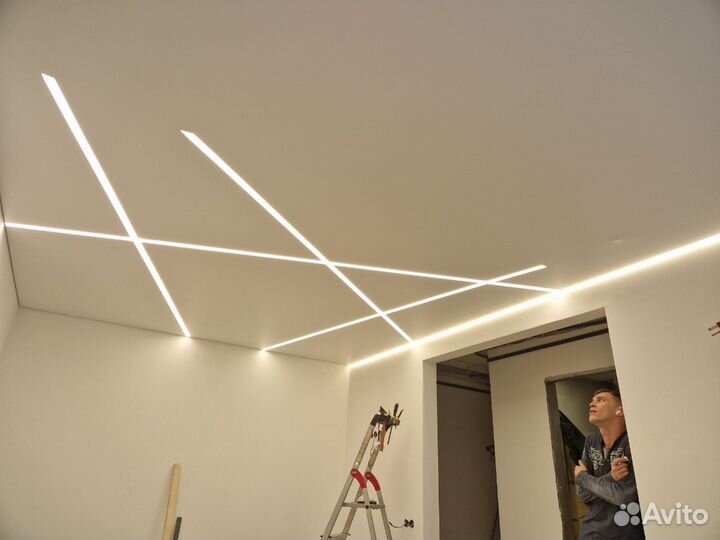 Натяжные потолки в Тюмени, ремонт, слив воды