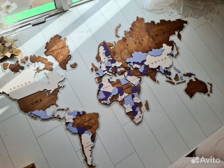 Карта мира многоуровневая