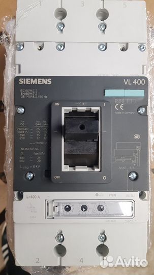 Автоматические выключатели Siemens 160-400А