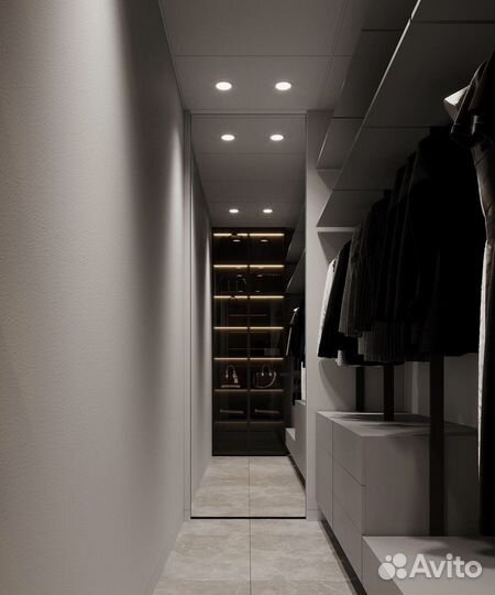 Гардеробная система на заказ лофт