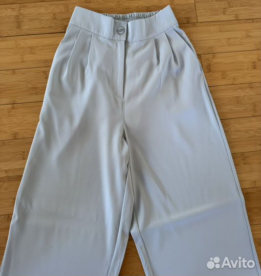 Брюки палаццо голубые