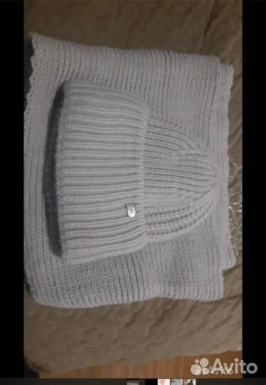 Женская шапка шарф новый