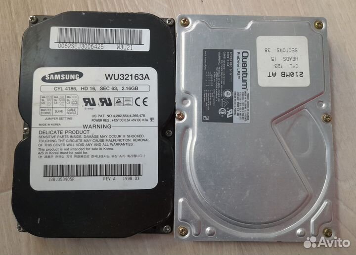 Ретро жёсткие диски HDD