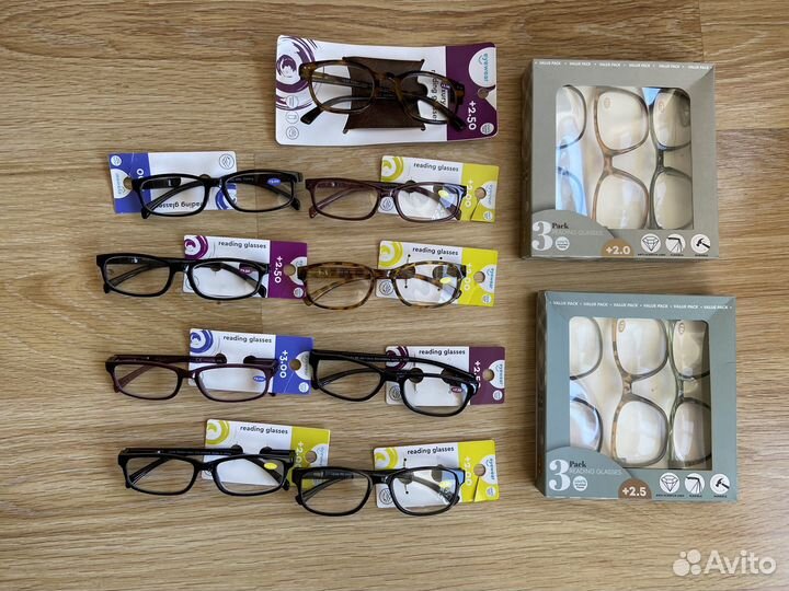 Очки для чтения +1; +1,5; +2 ;+ 2,5; +3