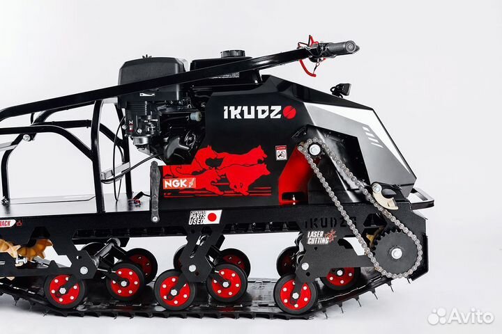 Мотобуксировщик ikudzo 2.0 EKR17 Черно-красно-белы