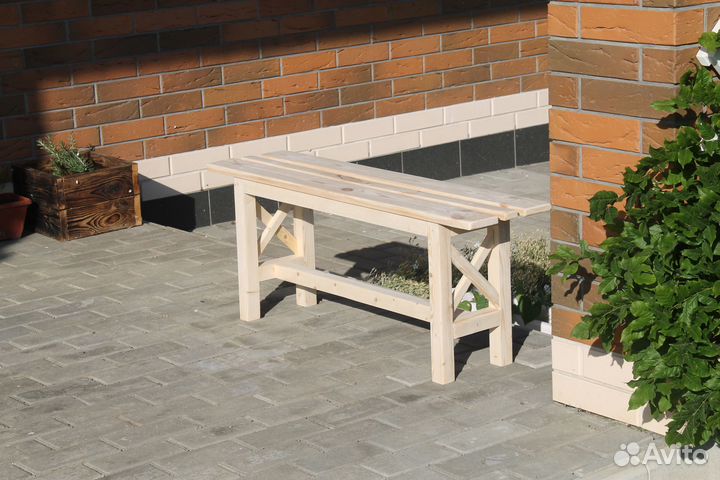 Лавочка деревянная, в сад, баню, беседку