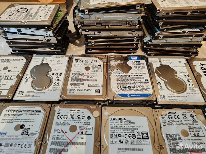 Лот 55 жестких дисков на запчасти (1тб итд)
