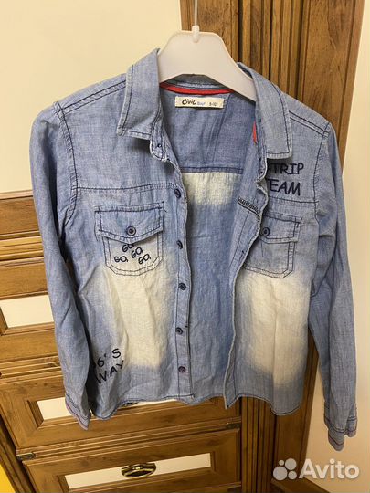 Джинсовая рубашкана мальчика