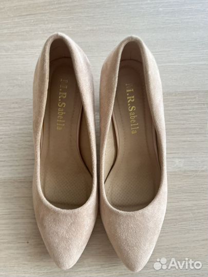 Туфли женские замшевые бежевые 35 р