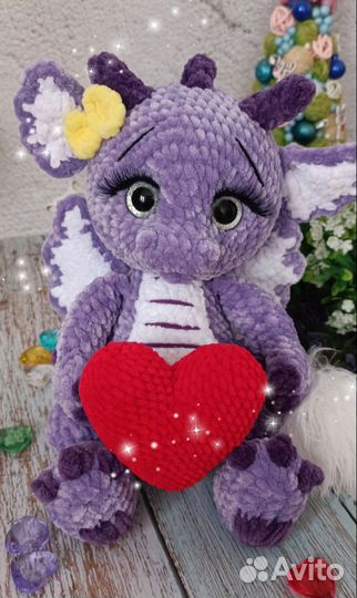 Вязаная игрушка дракон