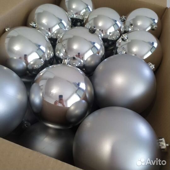 Новогодние шары матовые и глянцевые диаметр 15