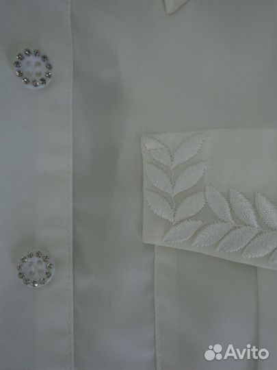 Leticia Milano белая блузка рубашка s/m