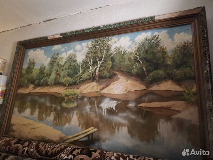 Картина маслом на холсте пейзаж 1980г