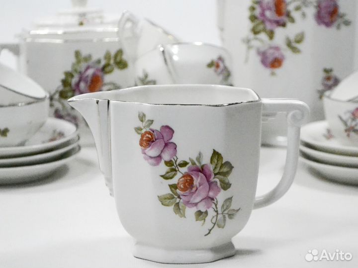 Limoges Лимож сервиз фарфор розы Франция