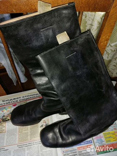 Сапоги хромовые 40-х.годов на деревянных гвоздях