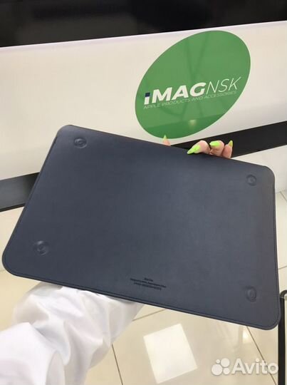 Чехол Кожаный wiwu blue MacBook pro 15.4