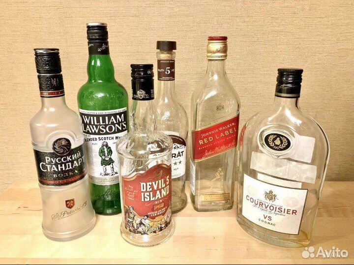 Бутылки стекло 0 5 0 7 1 литр от виски