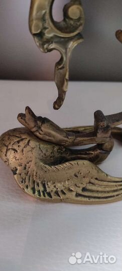 Подсвечник антикварный бронза