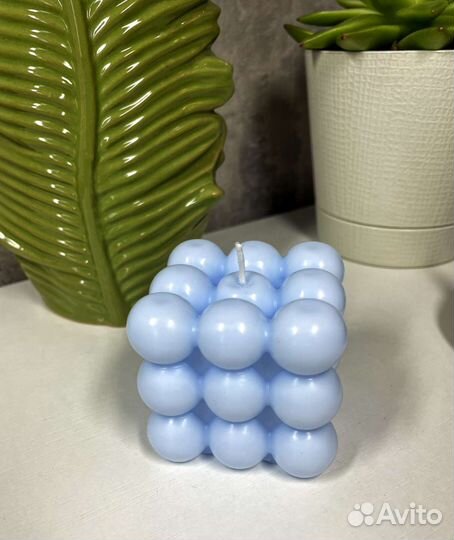 Свеча интерьерная из кокосового воска 