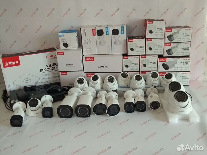 19 камер IP видеонаблюдения 4Мп регистратор Dahua