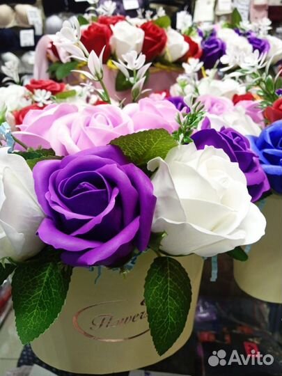Букет из мыльных роз