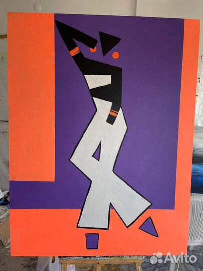 Картина маслом на холсте Абстракция Диптих