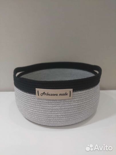 Корзина из хлопкового шнура