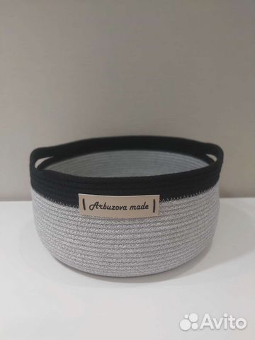 Корзина из хлопкового шнура