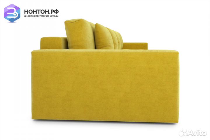 Диван прямой тик-так Монарх горчичный