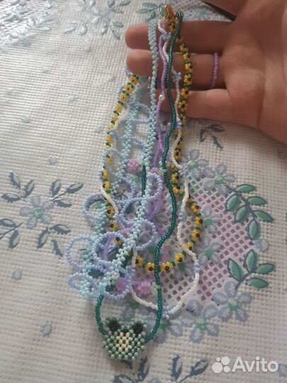 Серьги из бисера и чекеры