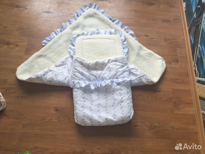 Зимний конверт на выписку для мальчика