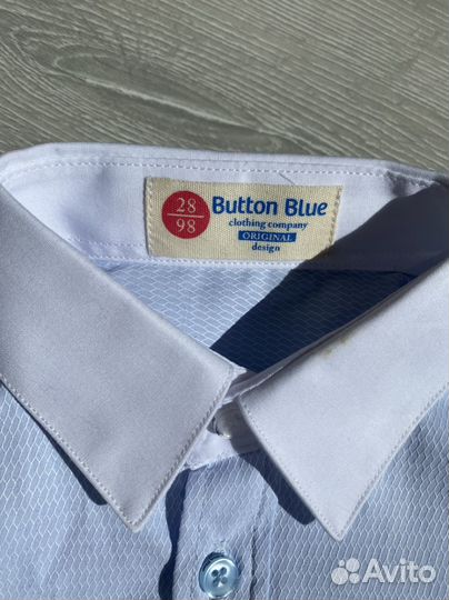 Рубашка для мальчика 98 button blue