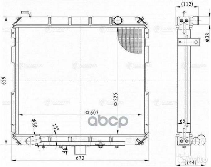 Радиатор охлаждения alгаз 33106 Валдай Cummins