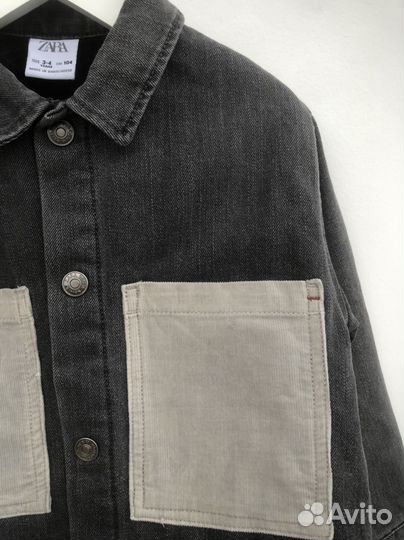 Джинсовая утепленная куртка Zara 104