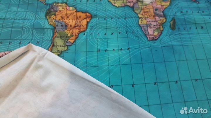 Карта мира ткань