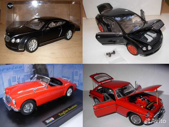 1/18 модели Англия Jaguar Lotus Bentley MG и др