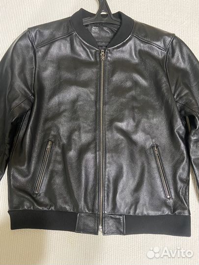 Кожаная куртка мужская (класический бомбер)