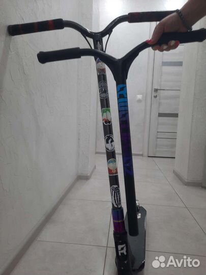 Трюковой самокат б/у с дополнительным рулём