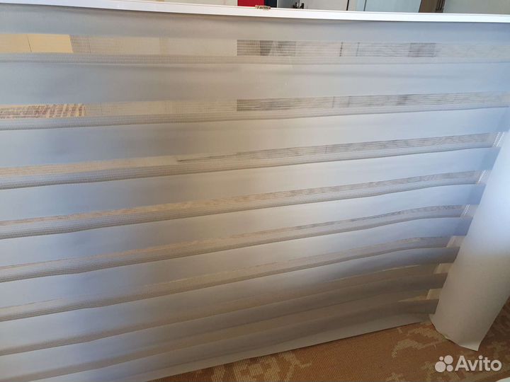 Жалюзи рулонные серые День ночь горизонтальные