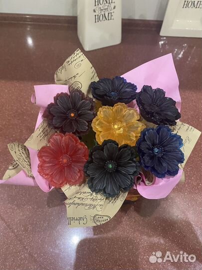 Букет цветов из мыла,мыло ручной работы за 50р