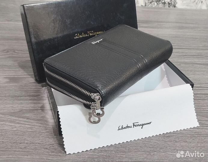 Мужской кожаный клатч кошелёк Ferragamo новый 012