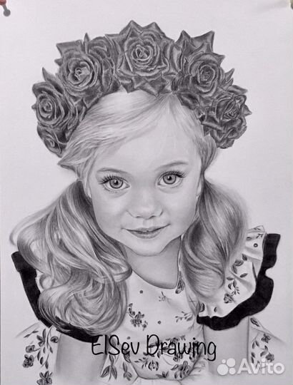 Портрет по фото карандашом